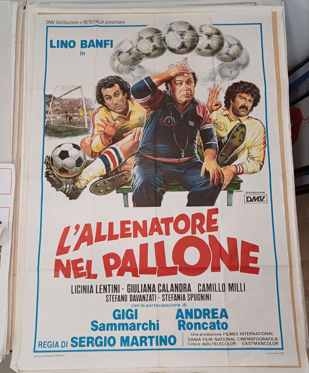 Manifesto originale di cinema - L'allenatore nel pallone