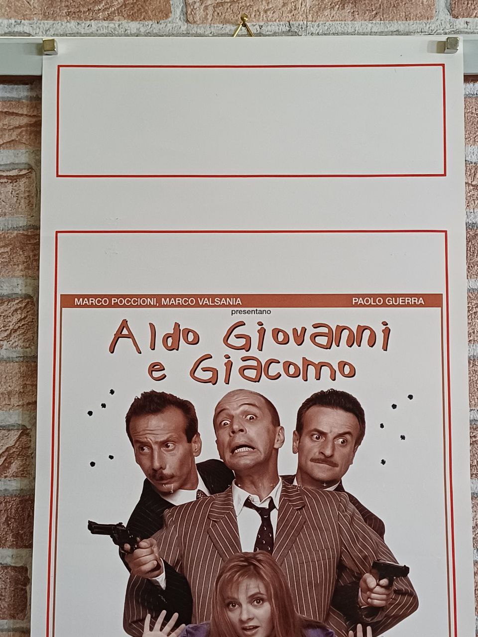 Locandina originale di cinema - Tre uomini e una gamba