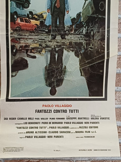 Locandina originale di cinema - Fantozzi contro tutti