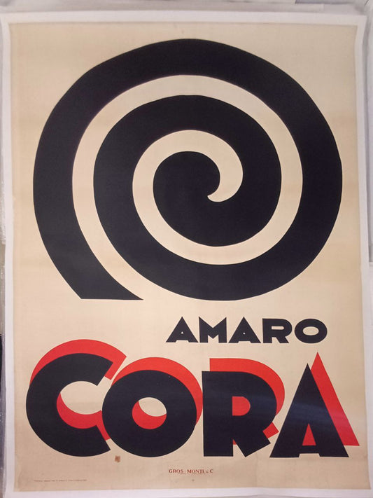 Manifesto originale pubblicitario - Amaro Cora