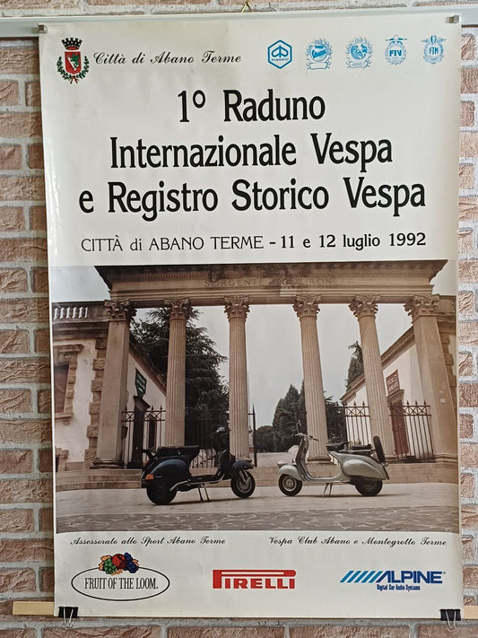 Manifesto originale pubblicitario - 1° raduno Internazionale Vespa e Registro storico Vespa