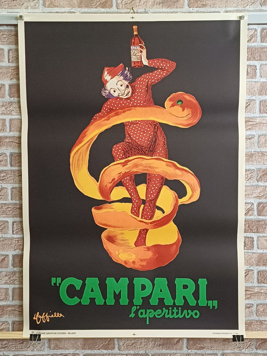 Manifesto originale decorativo pubblicitario - Campari l'aperitivo - Spiritello