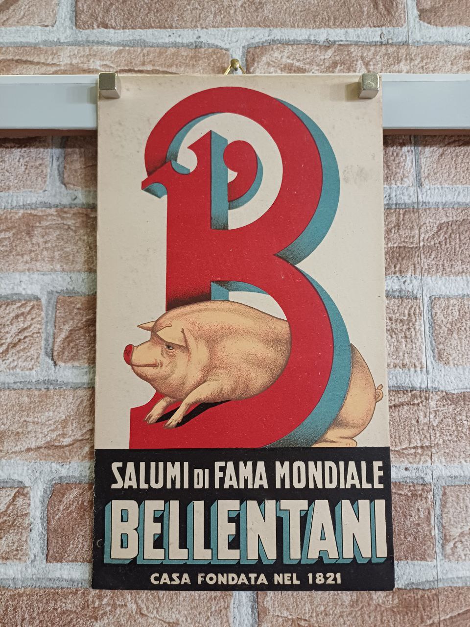 Cartonato pubblicitario Salumi Bellentani