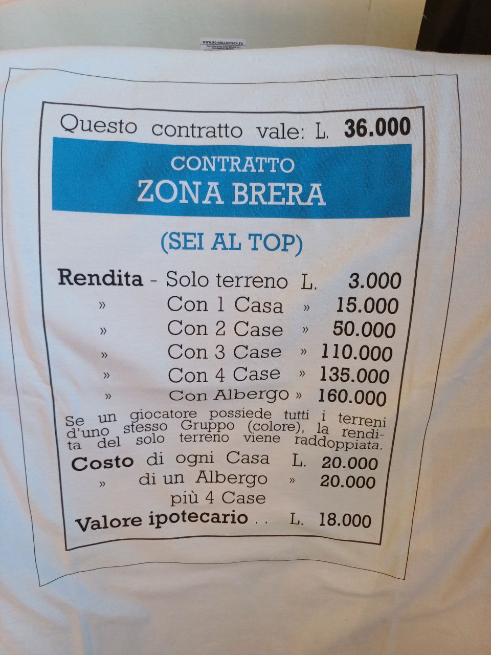 T-shirt - Monopoli | Zona Brera