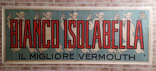 Manifesto originale pubblicitario - Vermouth Bianco Isolabella