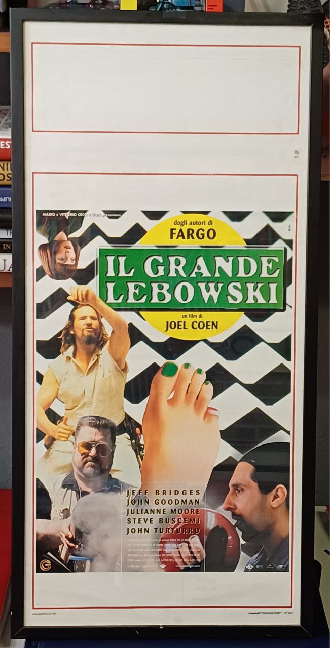 Locandina originale di cinema incorniciata - Il grande Lebowsky