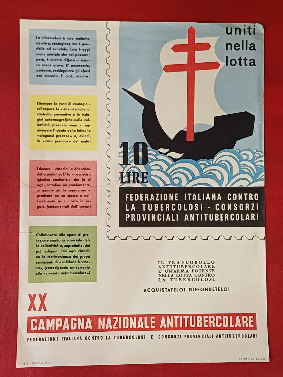 Locandina pubblicitaria - XX Campagna nazionale antitubercolare