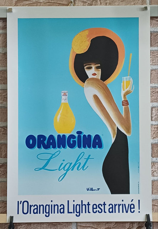 Manifesto originale pubblicitario - Orangina Light