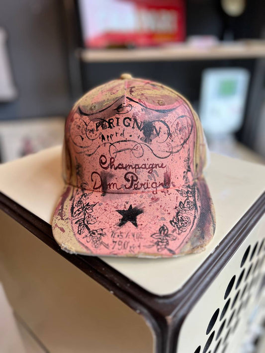 Cappellino disegnato a mano - Dom Perignon