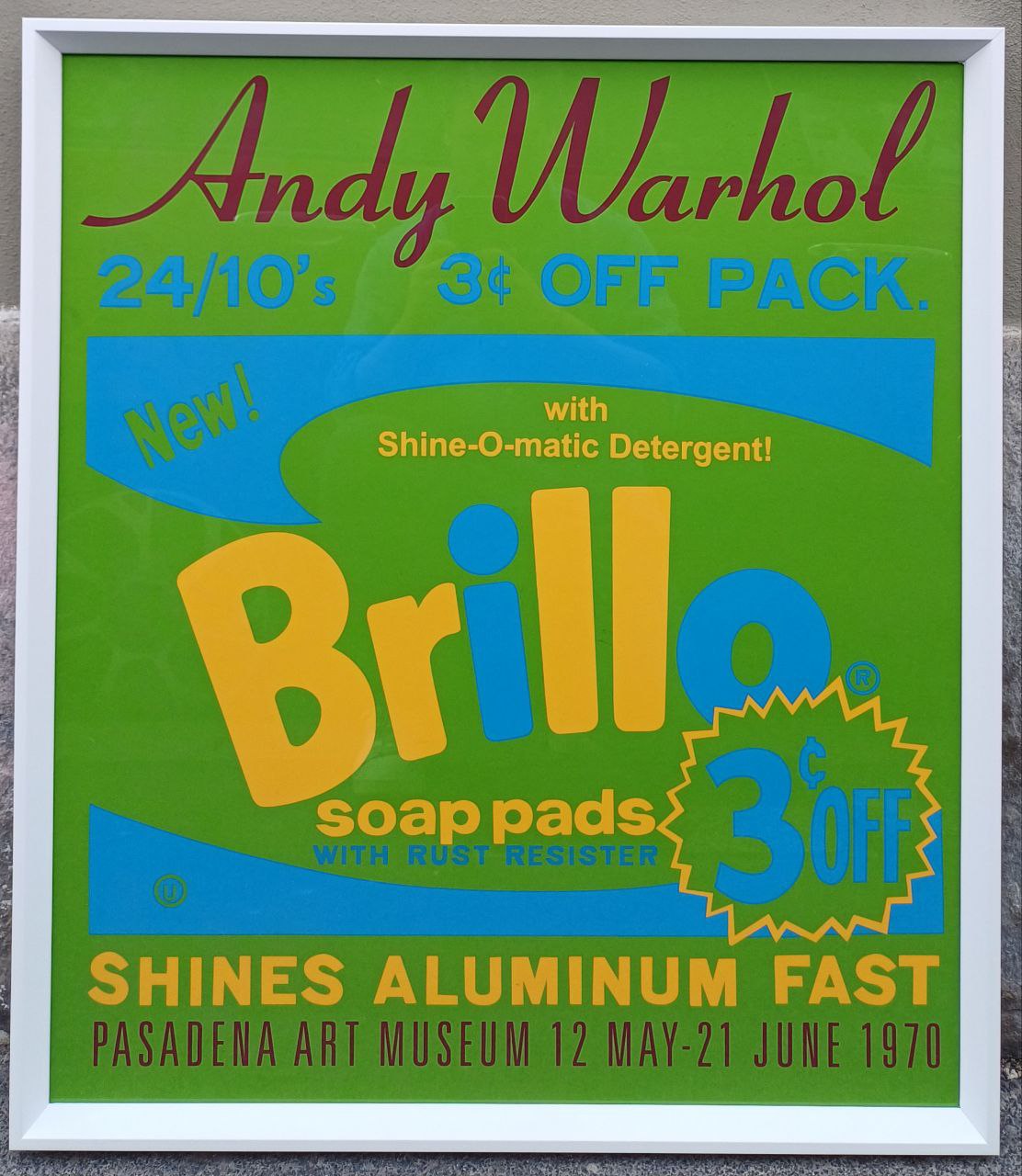 Manifesto pubblicitario incorniciato Brillo - Andy Warhol