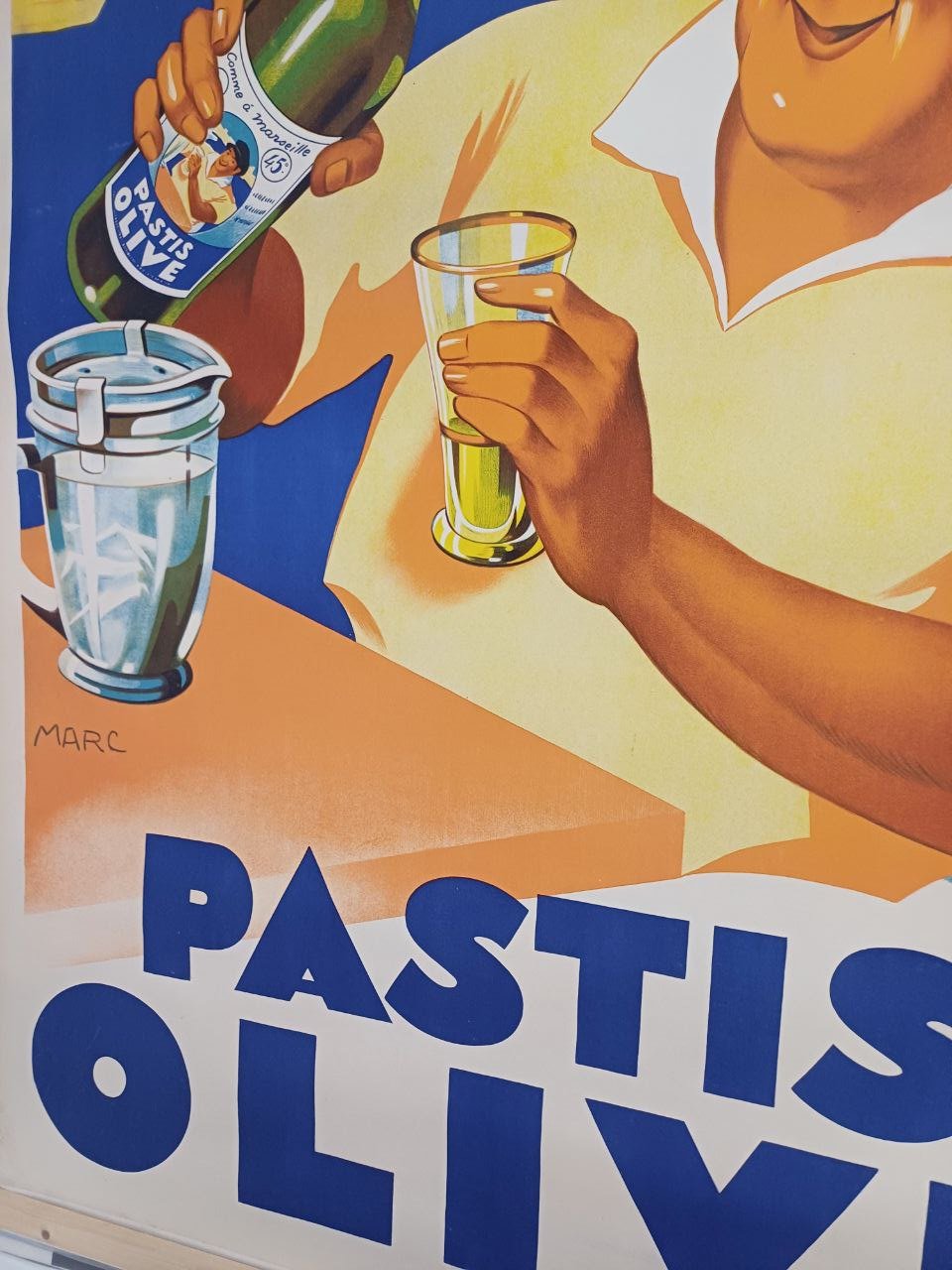 Manifesto pubblicitario originale - Pastis Olive