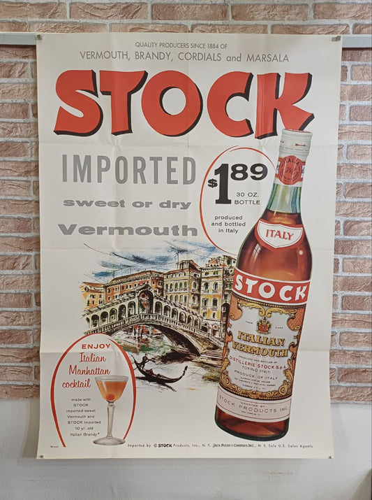 Manifesto originale pubblicitario - Stock 84 - Vermouth