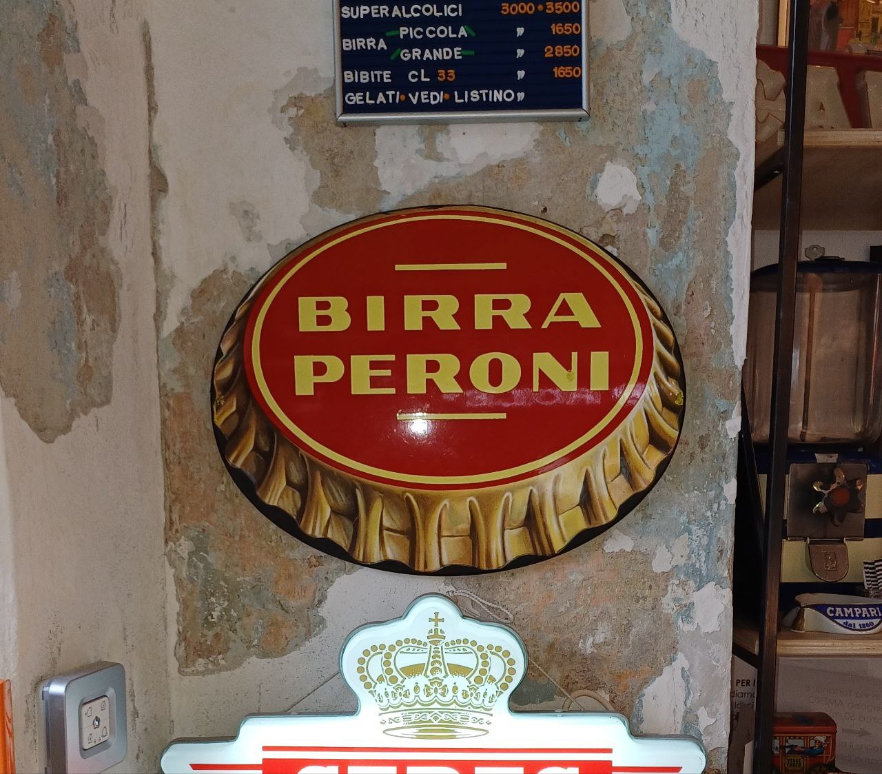 Targa smaltata Birra Peroni