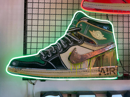 Lampada decorativa artigianale - Nike Air Jordan - Green