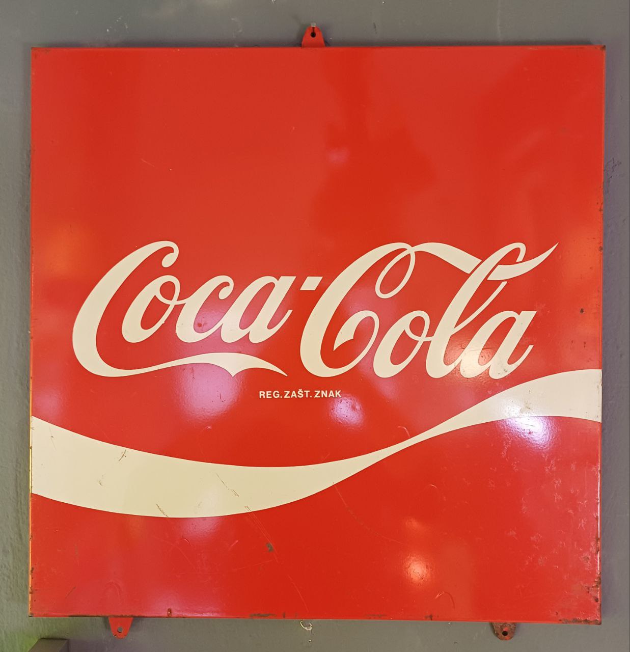 Insegna serigrafata Coca Cola