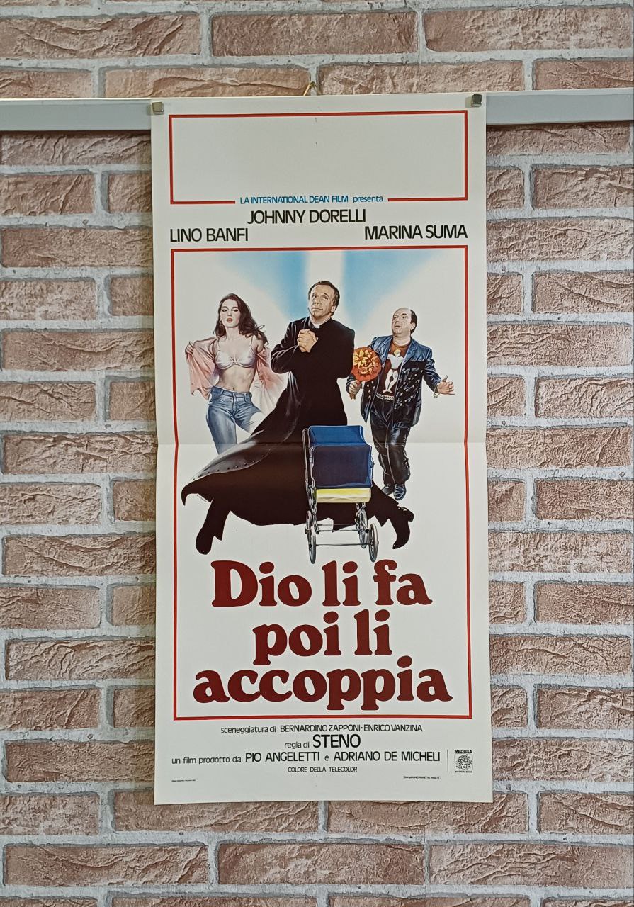 Locandina originale di cinema - Dio li fa poi li accoppia