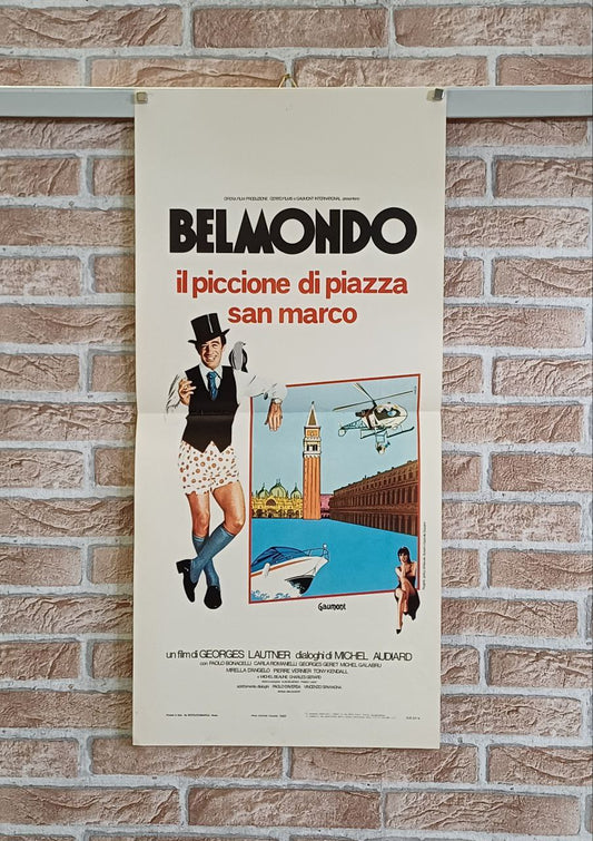 Locandina originale di cinema - Il piccione di piazza San Marco - Belmondo - Venezia