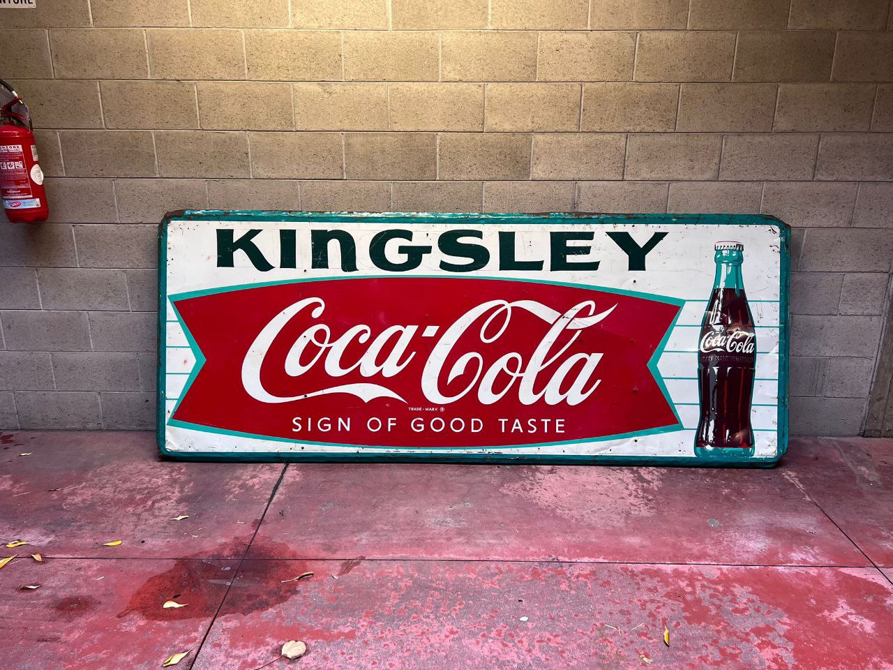 Insegna litografata Kingsley Coca Cola