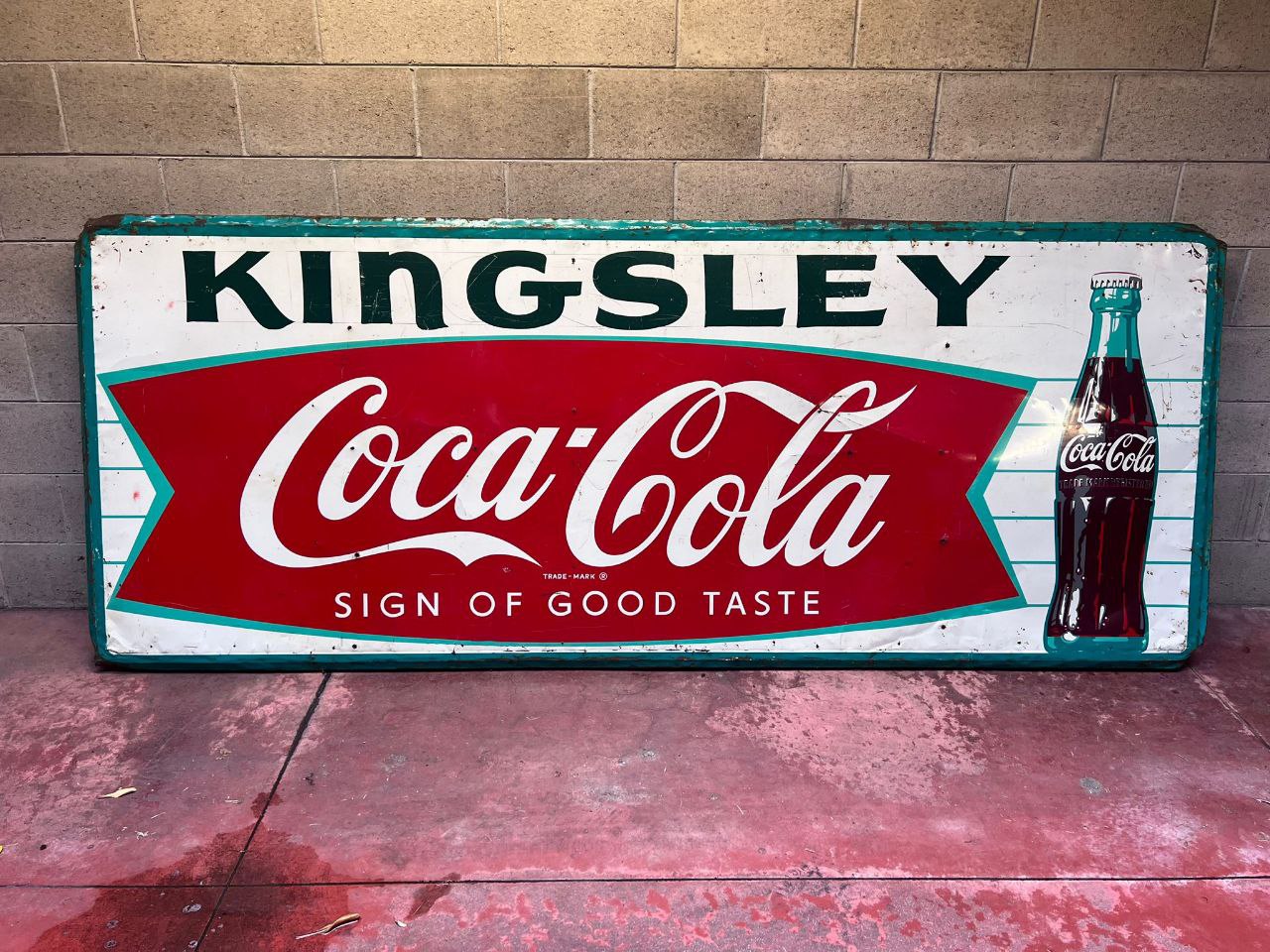 Insegna litografata Kingsley Coca Cola