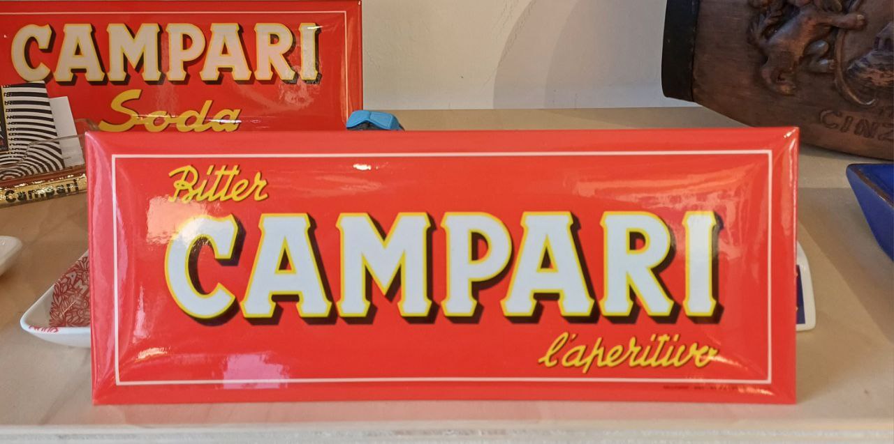 Insegna cellografata Campari