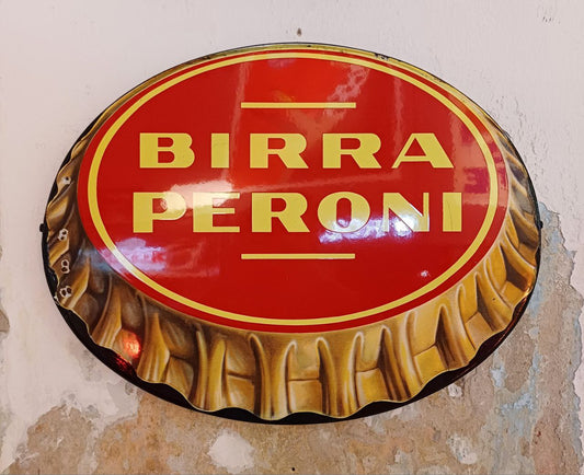 Targa - tappo smaltato Birra Peroni, Roma