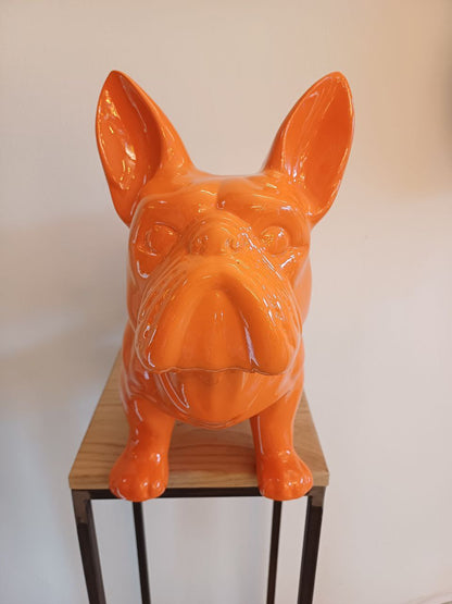 Statua decorativa - Bulldog arancione