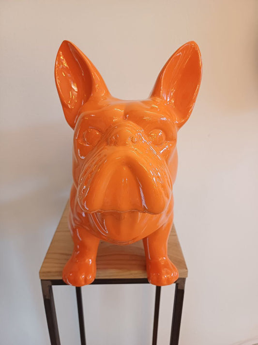 Statua decorativa - Bulldog arancione