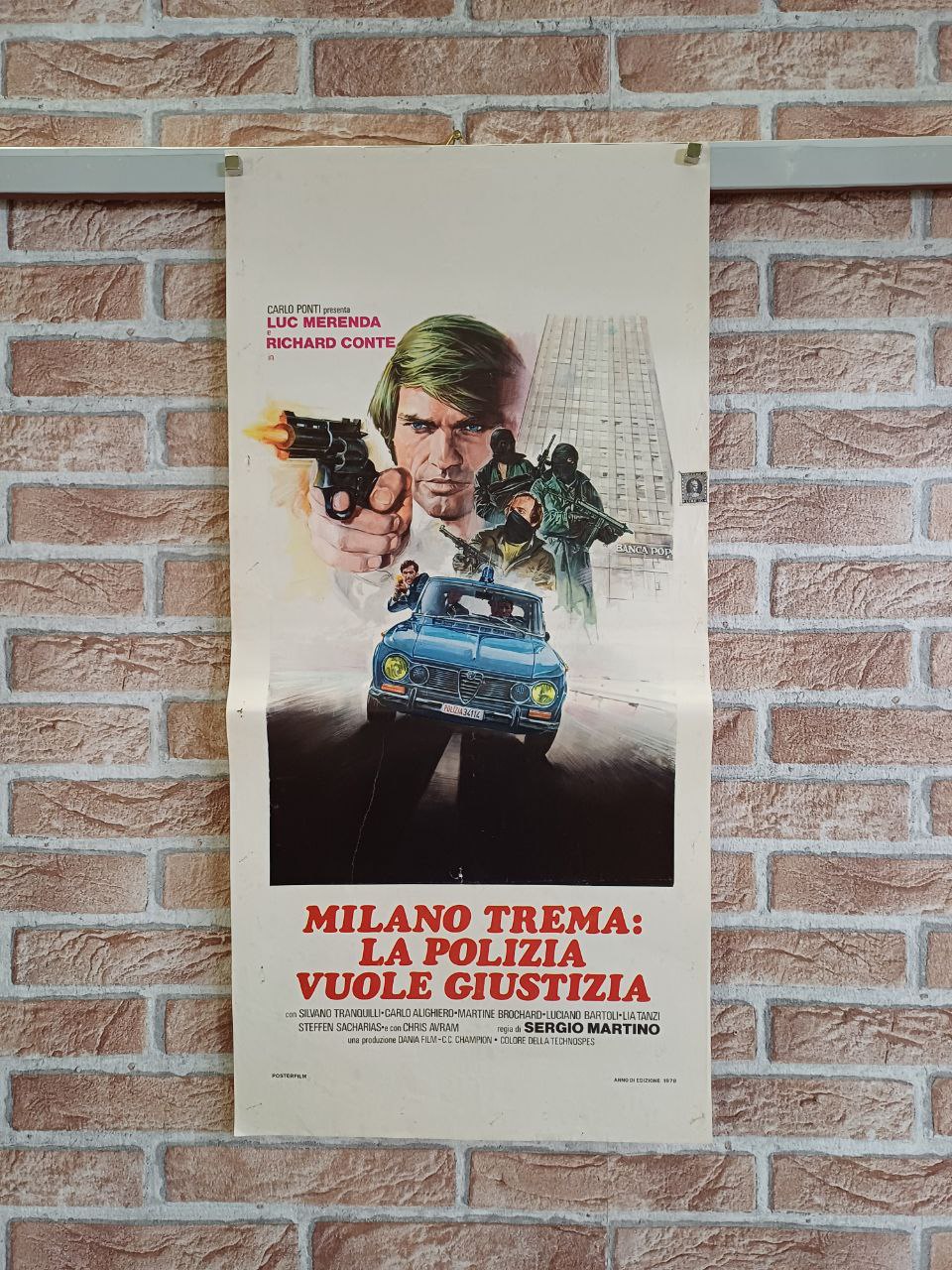 Locandina originale di cinema - Milano trema, la polizia vuole giustizia