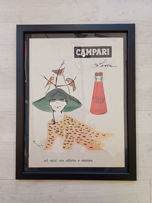 Pagina pubblicitaria originale incorniciata - Campari