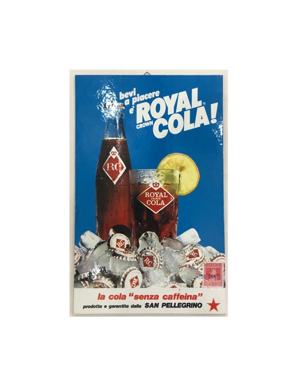 Cartonato Royal Crown Cola | Anno 1968