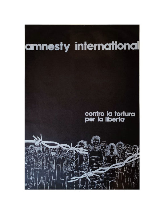 Manifesto originale pubblicitario - Amnesty International, Crepax