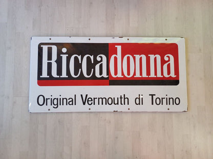 Insegna smaltata originale - Riccadonna vermouth Torino