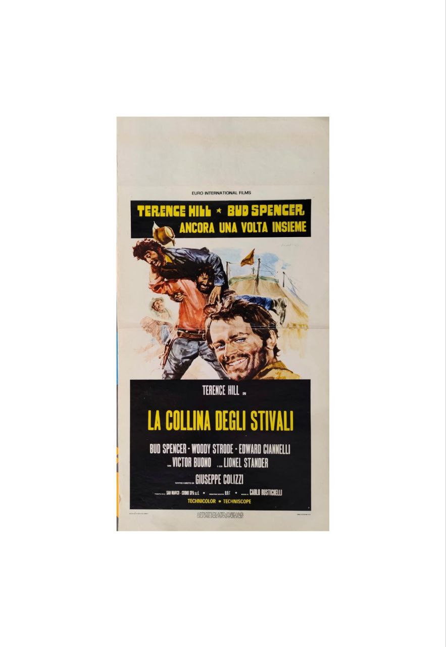 Locandina originale di cinema - La Collina degli Stivali - Bud Spencer - Terence Hill