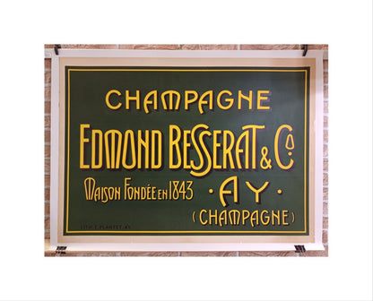 Manifesto pubblicitario originale - Champagne Edmond Besserat & C.