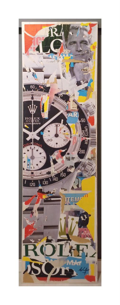 Rolex - Longo Antonio - dècollage su tela