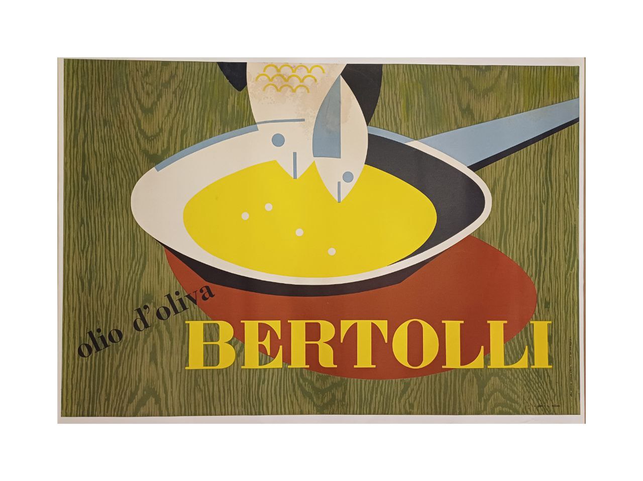 Manifesto originale pubblicitario - Olio d'oliva Bertolli