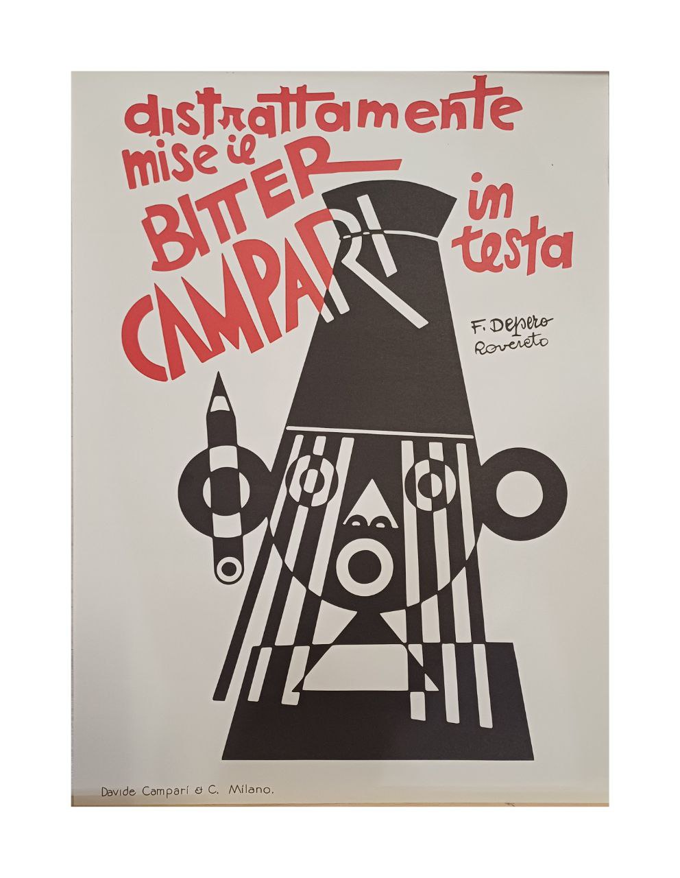 Manifesto decorativo pubblicitario - Bitter Campari - Depero