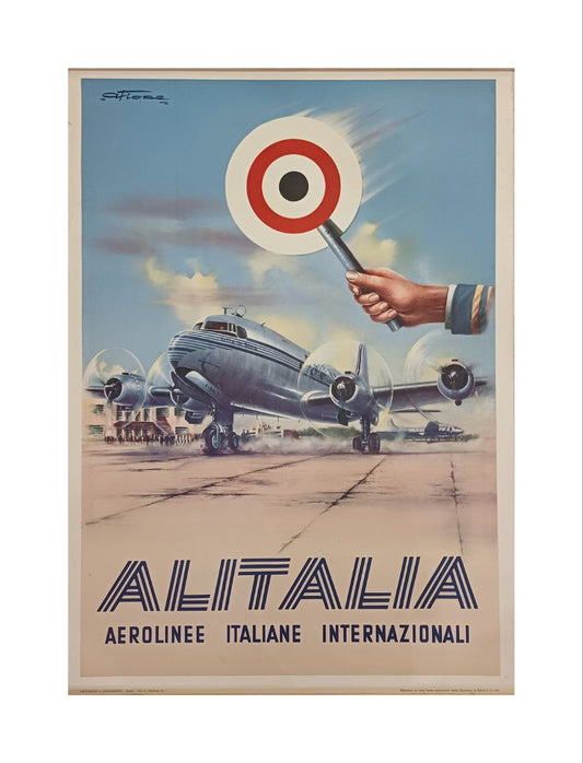 Manifesto originale pubblicitario - Alitalia