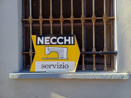 Insegna smaltata - Servizio Necchi