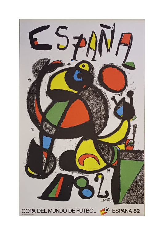 Manifesto originale pubblicitario - Joan Mirò - Copa del Mundo España 82 - Mondiali Spagna