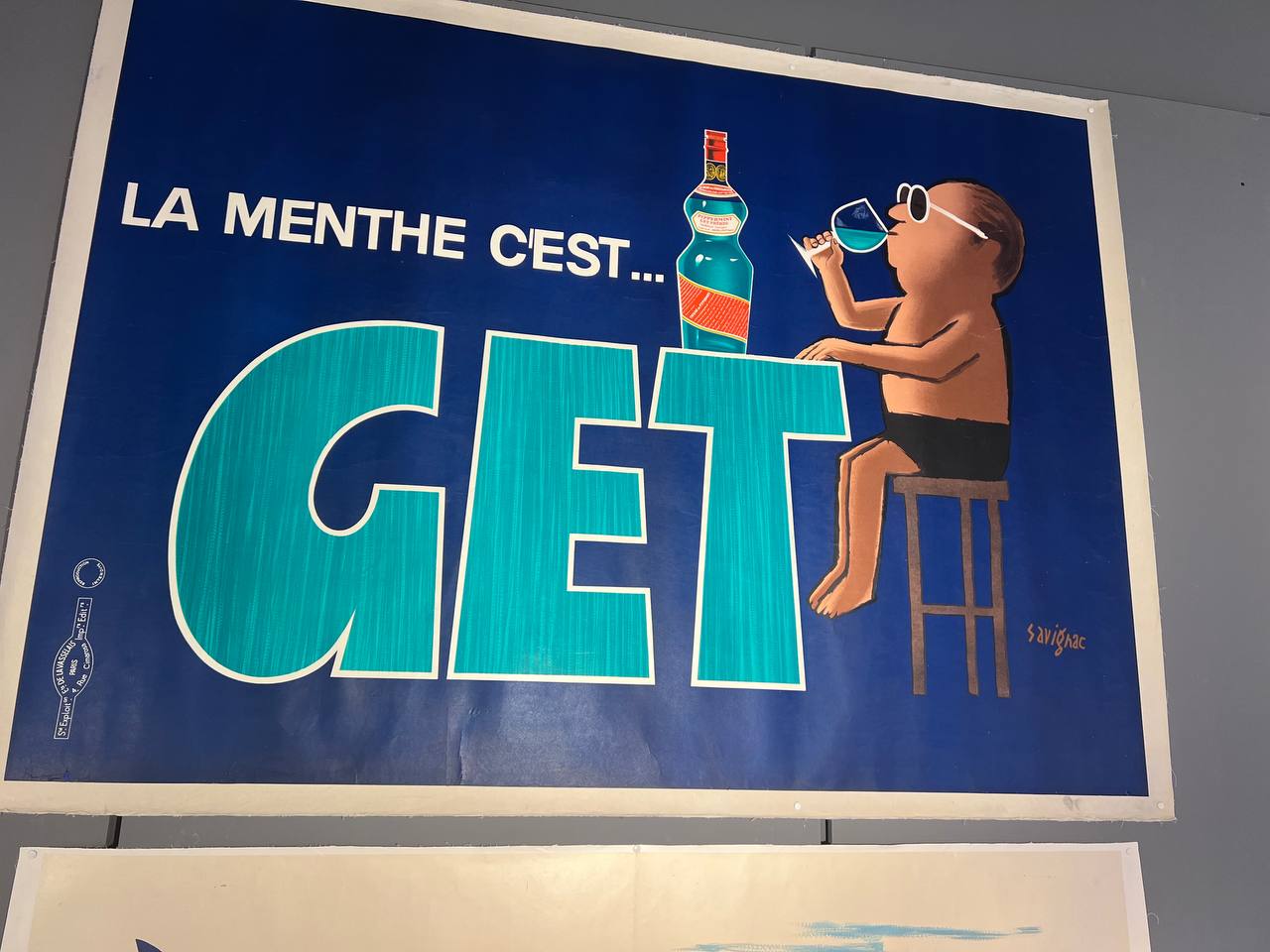 Manifesto originale pubblicitario - La menthe c'est GET