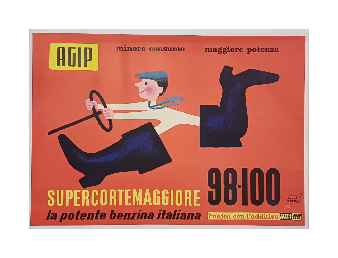 Manifesto originale pubblicitario - Agip carburante