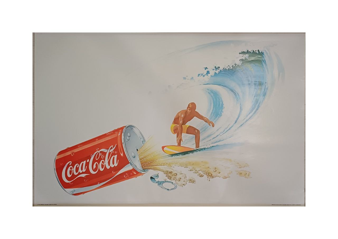 Manifesto pubblicitario decorativo - Coca Cola Surf