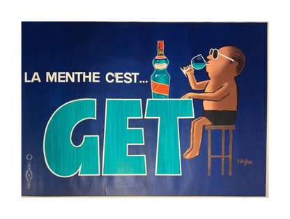 Manifesto originale pubblicitario - La menthe c'est GET