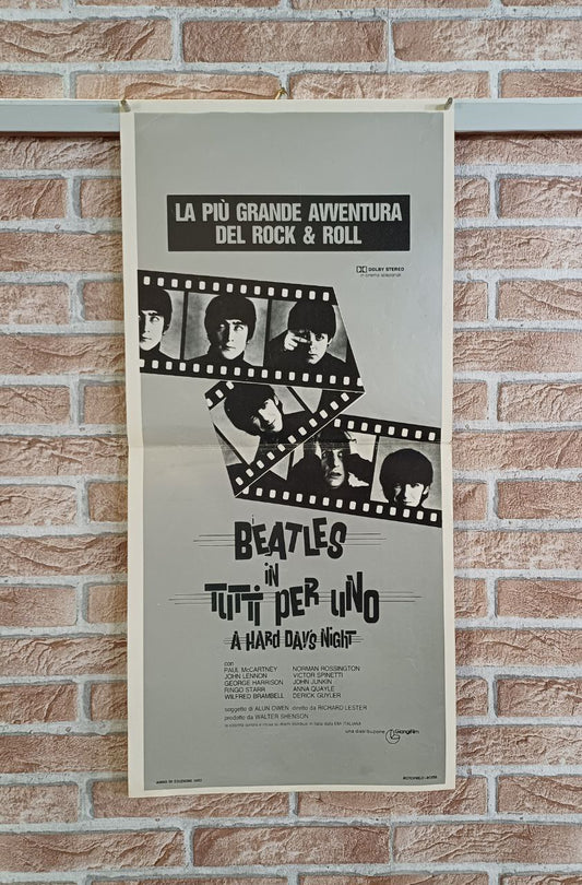 Locandina originale di cinema - Beatles in.. tutti per uno