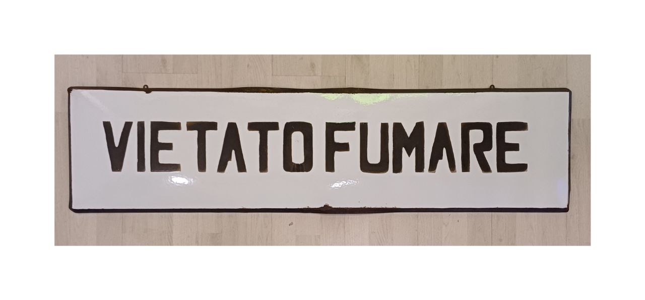 Insegna smaltata - Vietato fumare