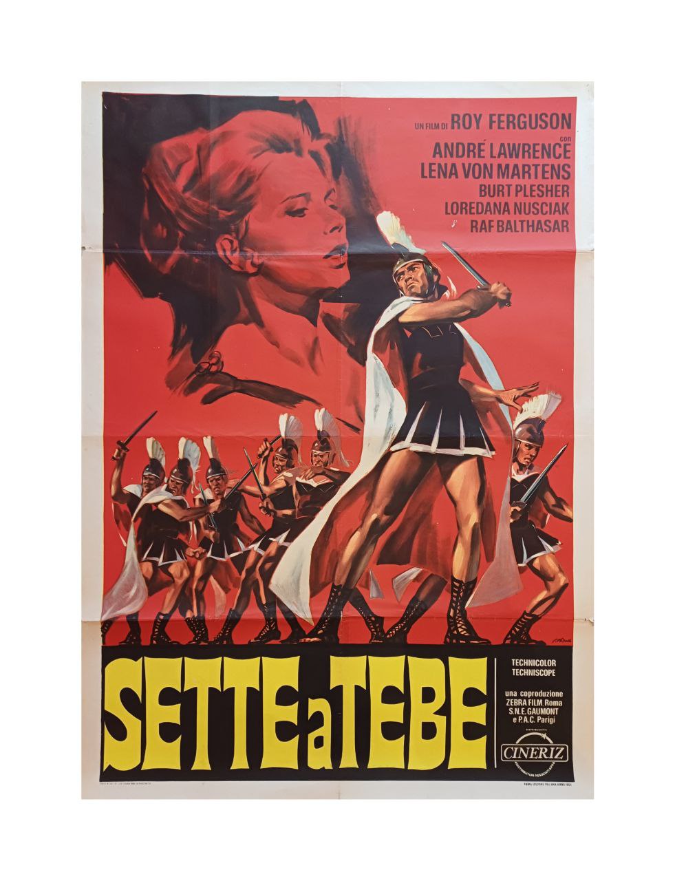 Manifesto originale di cinema - Sette a Tebe