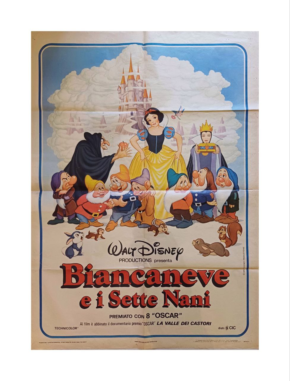 Manifesto originale di cinema - Biancaneve e i sette nani - Walt Disney