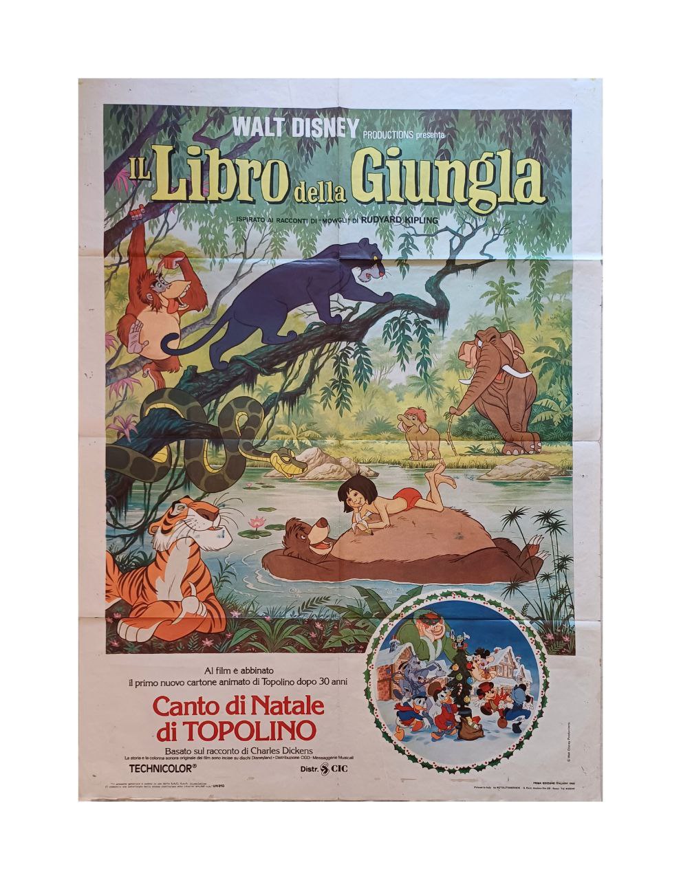 Manifesto originale di cinema - Il libro della giungla - Walt Disney