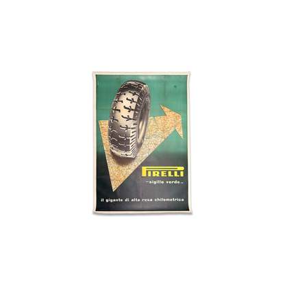 Manifesto pubblicitario originale - Pirelli sigilo verde